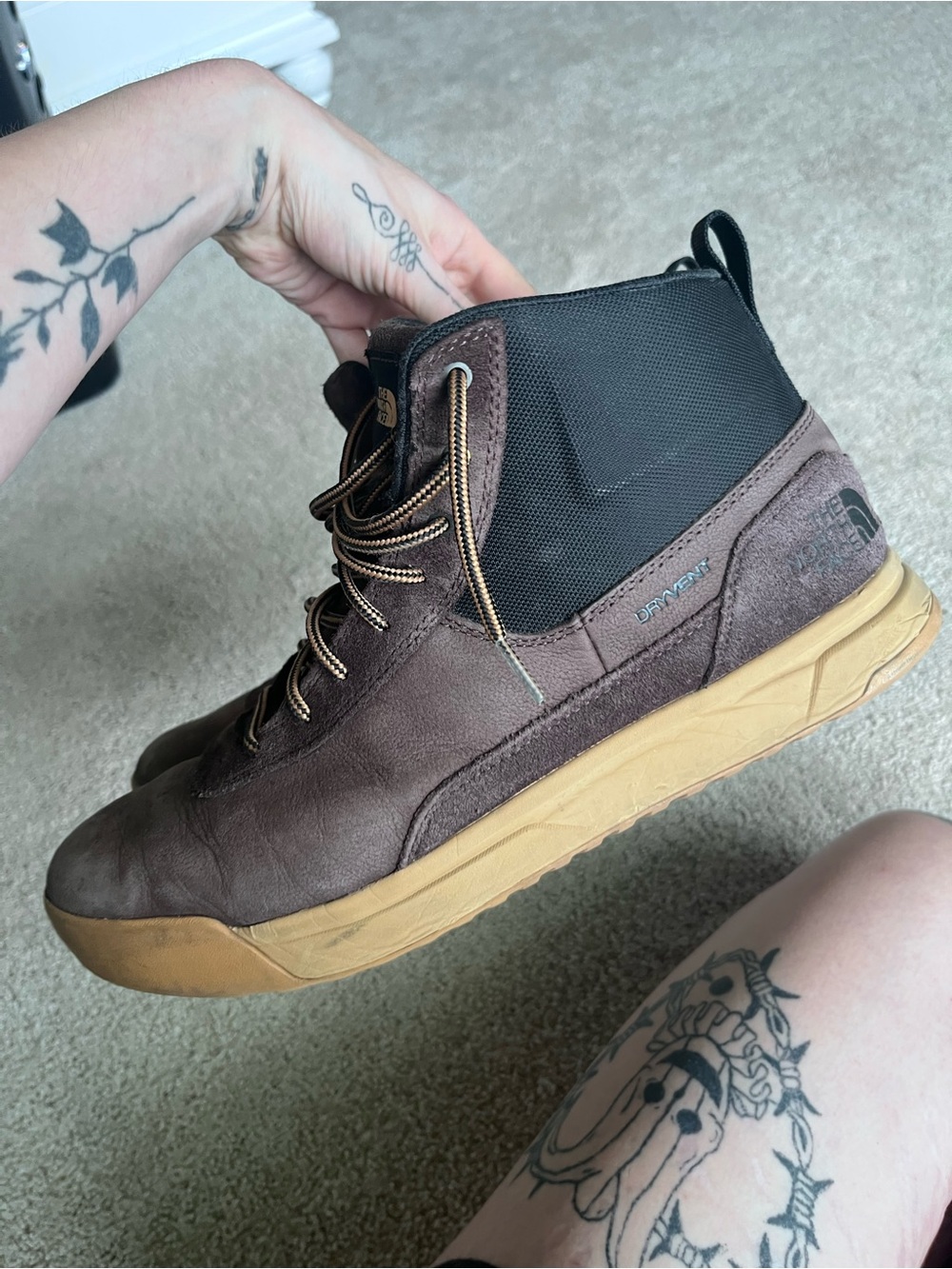 The North Face Men’s Brown and Black Hiking Boots